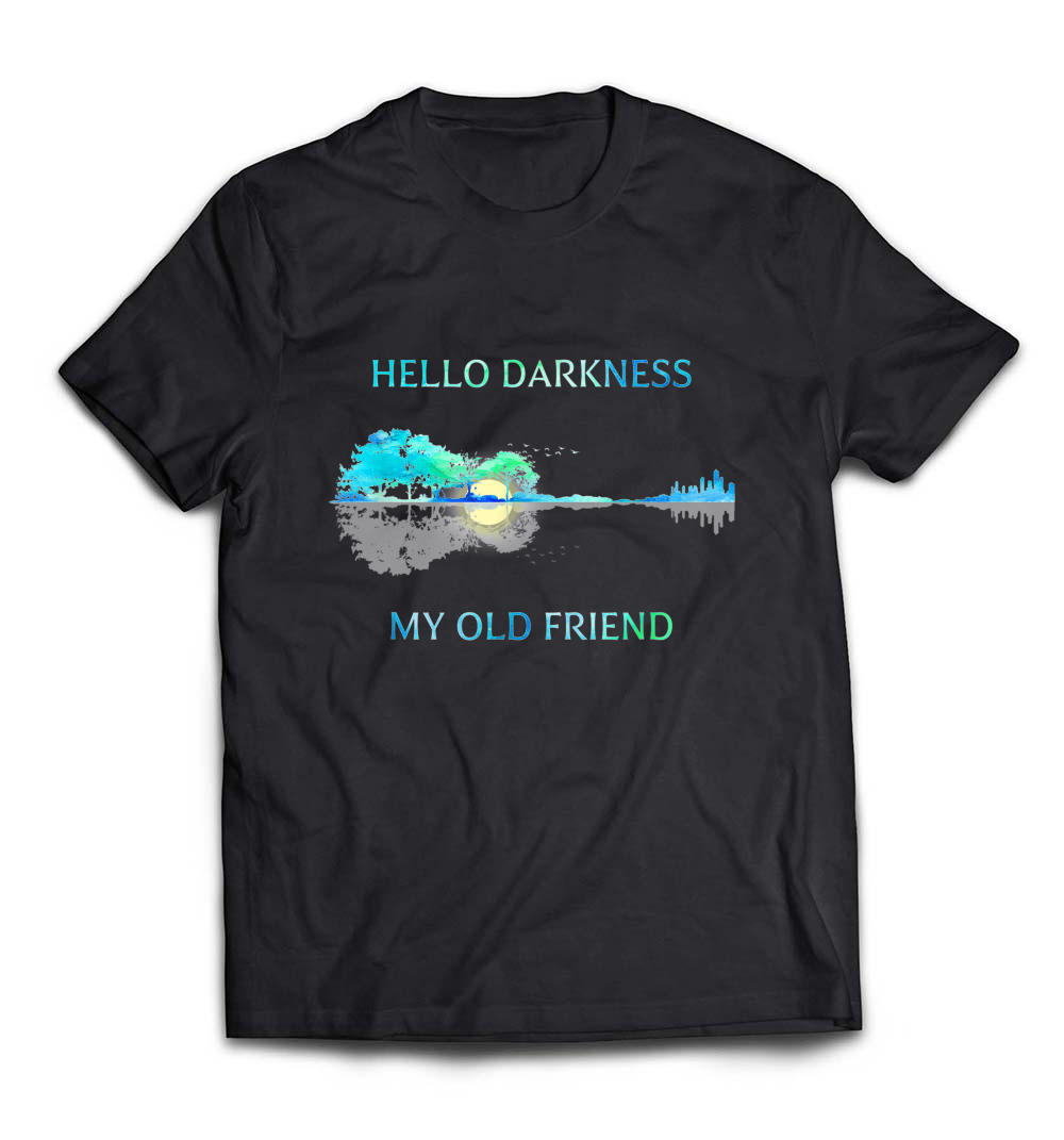 Hello Darkness My Old Friend Guitar Lake Shadow T-Shirt: Embrace Your Musical Spirit